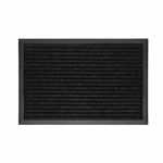 Коврик придверный 50х80 см, ЧЕРНЫЙ, влаго-грязезащитный, 450 г/м2, ребристый, PRIMILA EXTRA, 701028