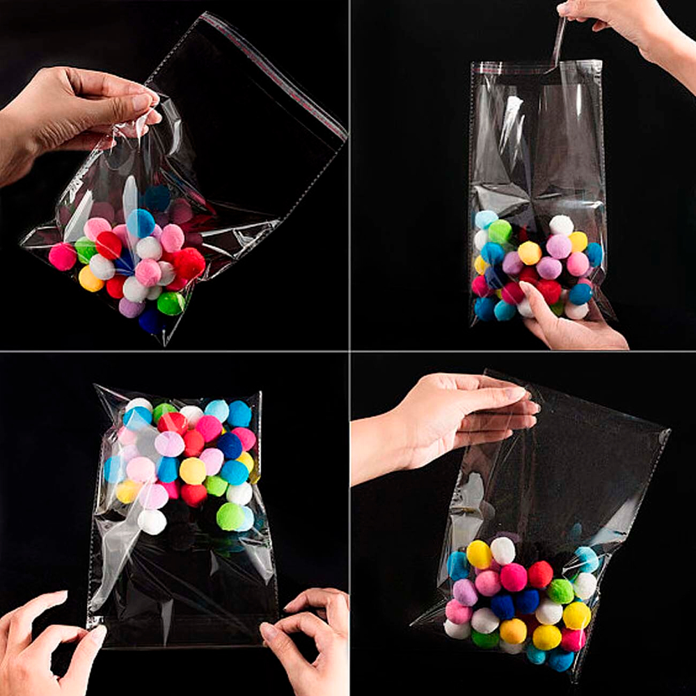 Пакеты с клеевым клапаном прозрачные упаковочные БОПП