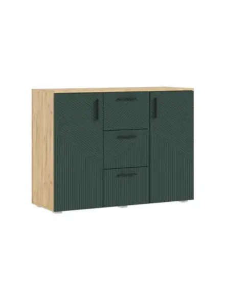Комод для одежды Браш Мени Грин 3 ящика, 120х45х91 см