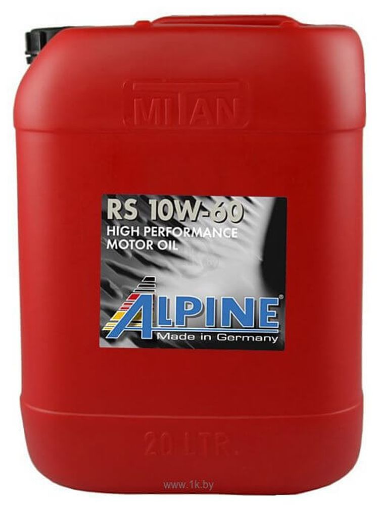Моторное масло синтетическое ALPINE RS 10W-60 20 л