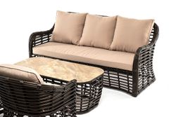 "Ницца" лаунж-зона из искусственного ротанга, цвет бронзовый