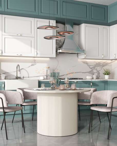 Кресло Нэлли New буклированный велюр серый