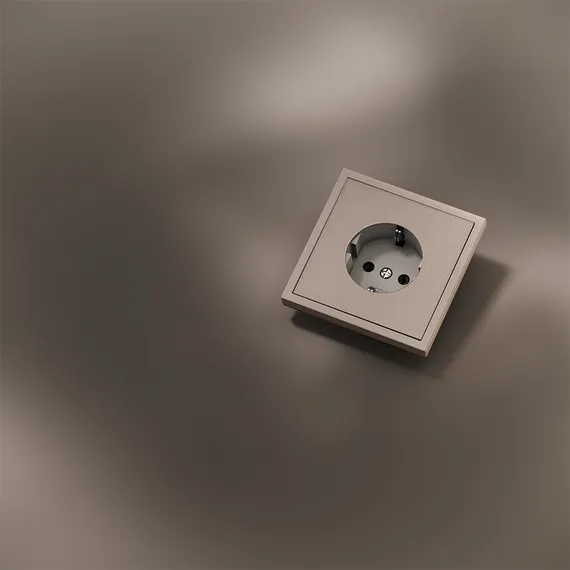 Накладка для розетки с заземлением, S70 Metal (платина) vlsm000610