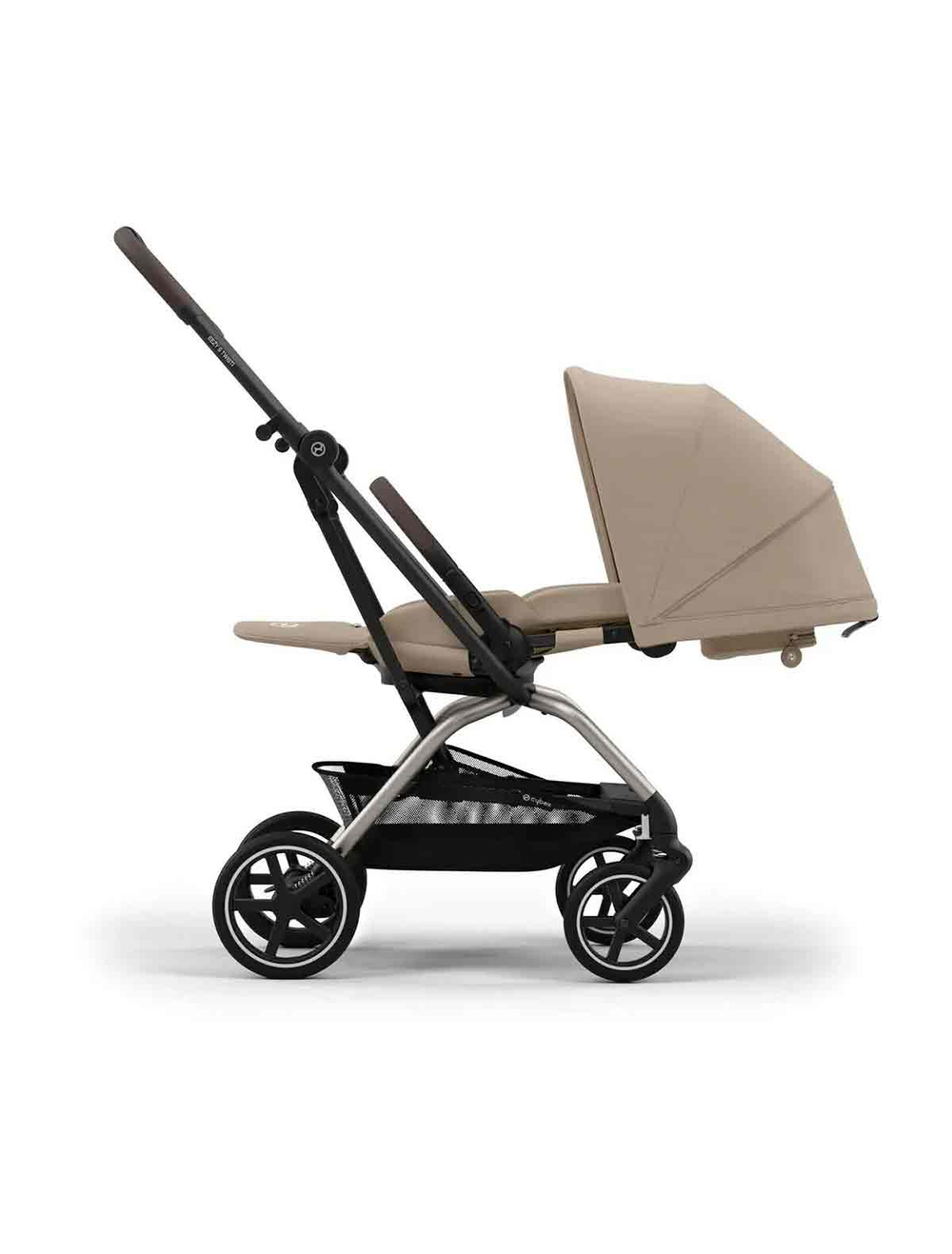 Коляска прогулочная Cybex Eezy S Twist+ 2 SLV (с дождевиком и бампером), Almond Beige