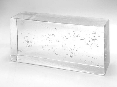 Стеклянный кирпич Bubble 20х10х5см