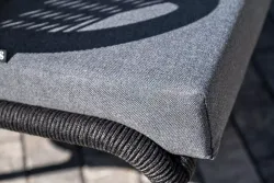 "Милан" лаунж-зона 4-местная плетеная из роупа (веревки), каркас алюминиевый темно-серый, роуп темно-серый