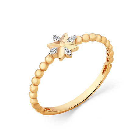 Кольцо из золота 585 пробы с Фианит