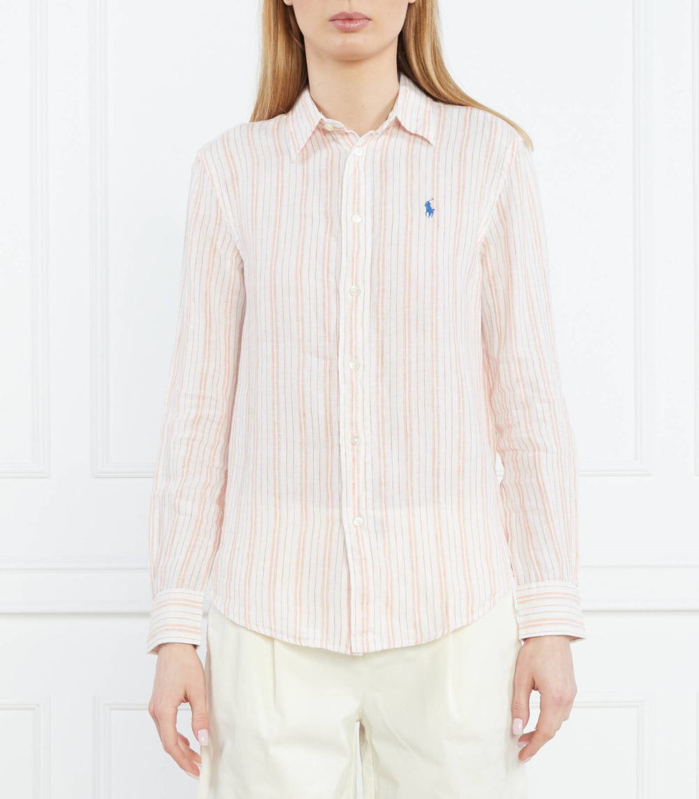 Льняная рубашка POLO RALPH LAUREN - оранжевый(211910644)