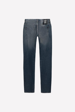 ZARA Х LUDOVIC DE SAINT SERNIN ДЖИНСЫ ОБЛЕГАЮЩИЕ С НИЗКОЙ ПОСАДКОЙ, СИНИЙ