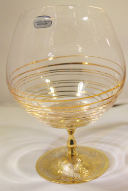 Бокал для коньяка "Виноград" №1 (Златоуст) в подарочном футляре