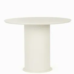 Обеденный стол Iona Ø100 см, белый меламин