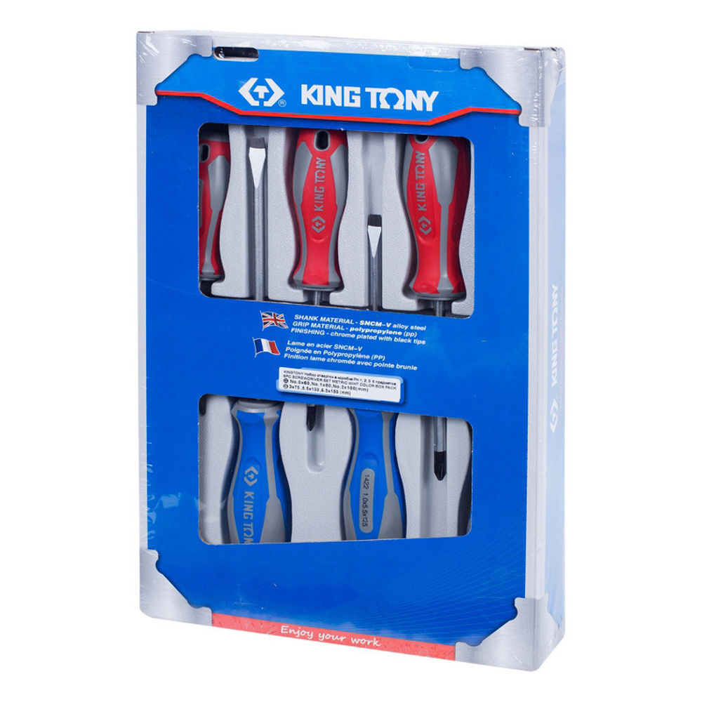 KING TONY (31116MR01) Набор отверток (PH, SL) 6 предметов