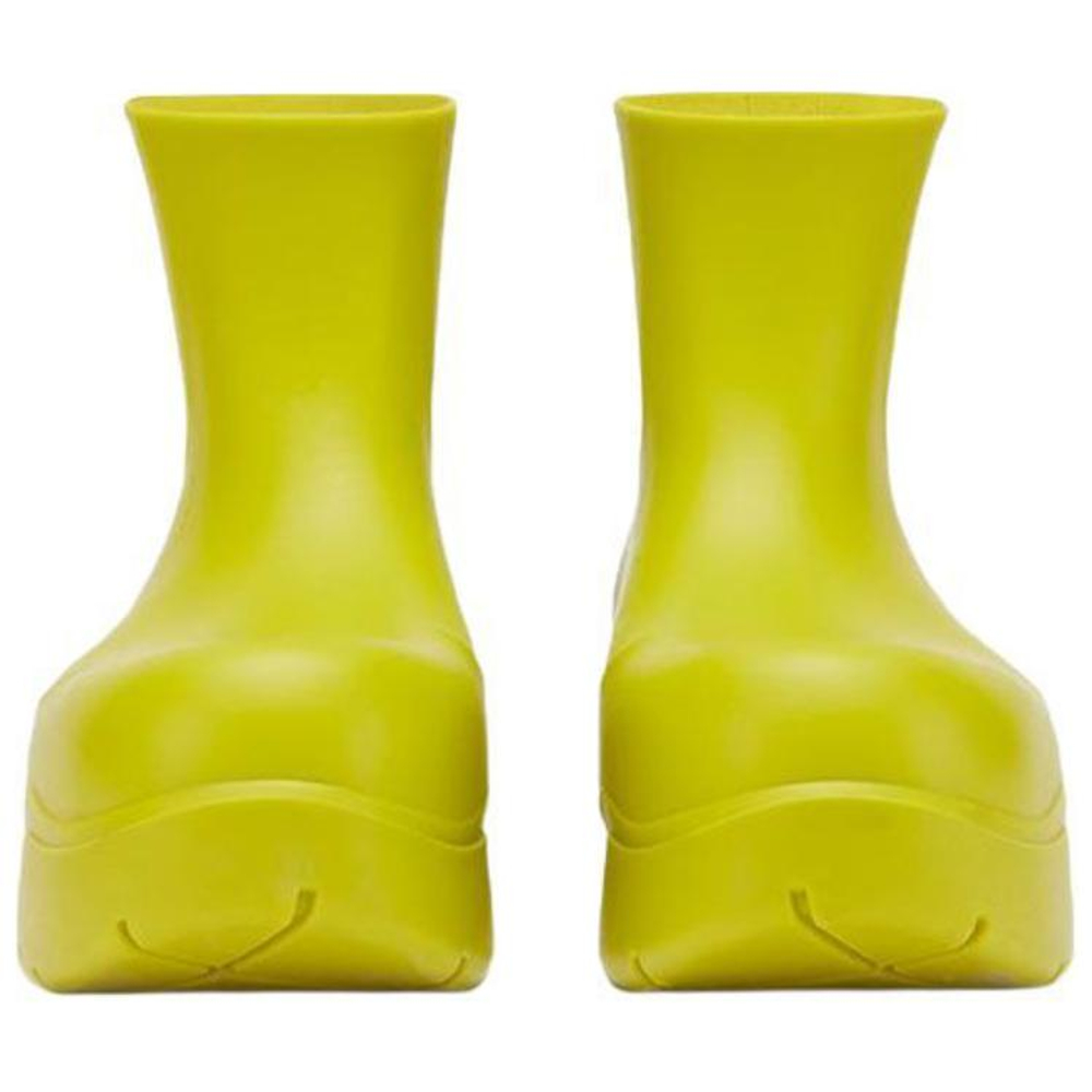 Bottega Veneta Puddle Rain Boots Rubber Classic Ankle Boots Men"s Neon Green