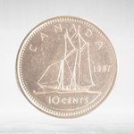 Canada, 10 Cents, 1987 – Elizabeth II (Second Portrait), VF