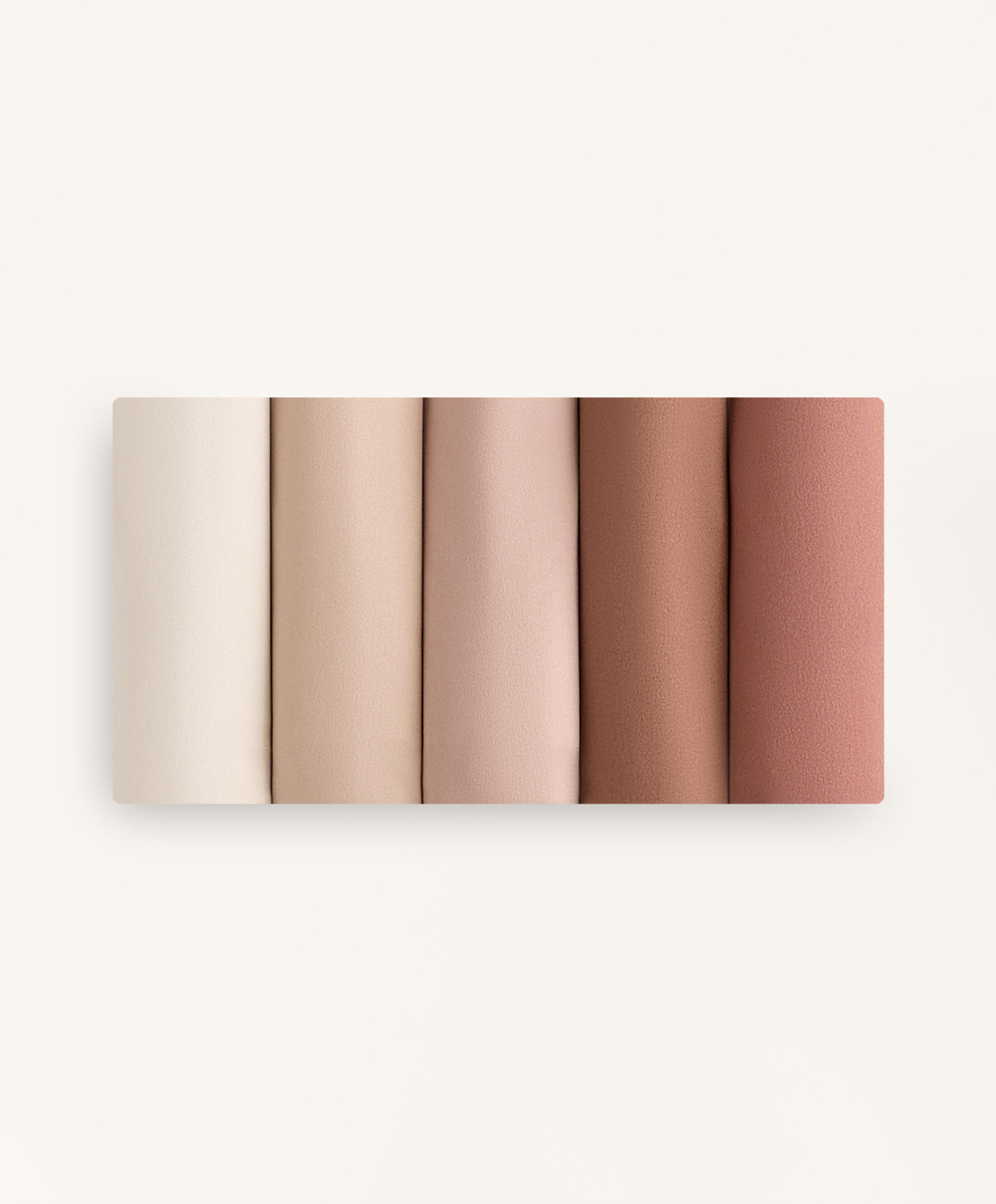 OYSHO Набор из пяти трусы-хипстеры из полиамидной смеси PANTONE™, бежевый