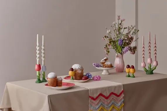 Подсвечник floret для трех свечей из коллекции blossom, 20 см