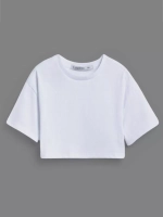 Футболка детская оверсайз укороченная базовая