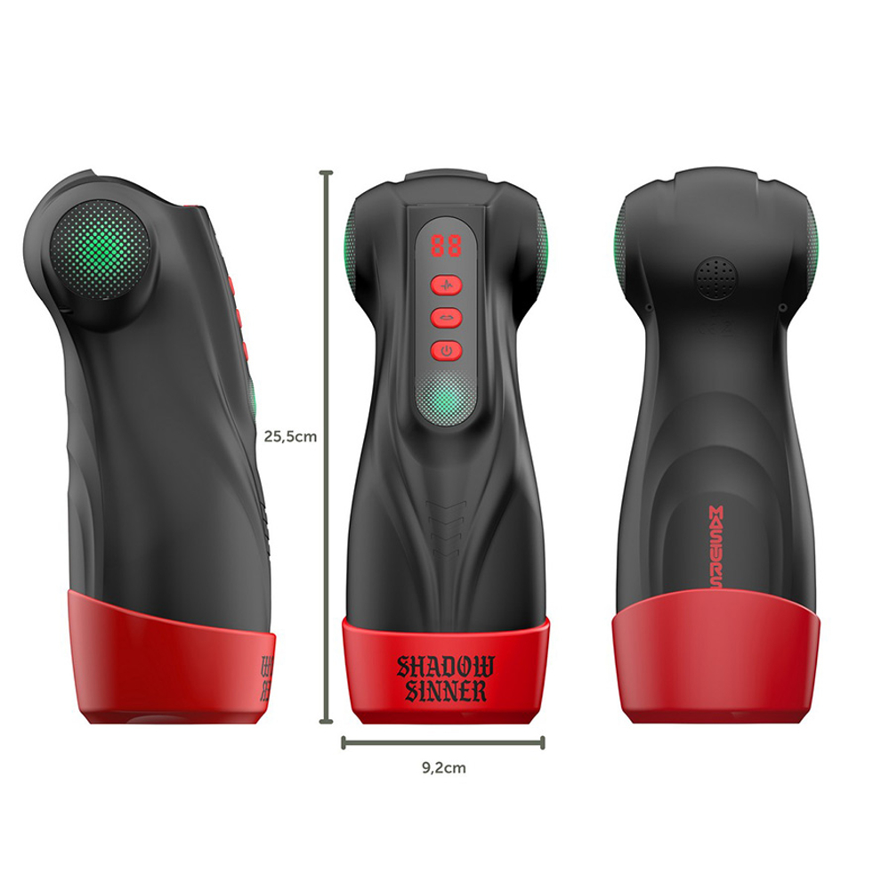 Интерактивный вибромастурбатор с функциями вакуума и подсветки Теневая грешница ворона Masturs Raven Shadow Sinner Multi Function Masturbator