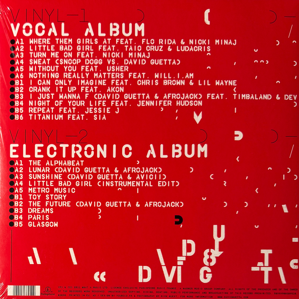 Виниловая пластинка David Guetta ‎– Nothing But The Beat 2LP