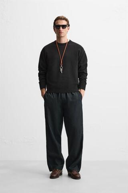 ZARA МЯГКИЙ СВИТЕР, ЧЕРНЫЙ