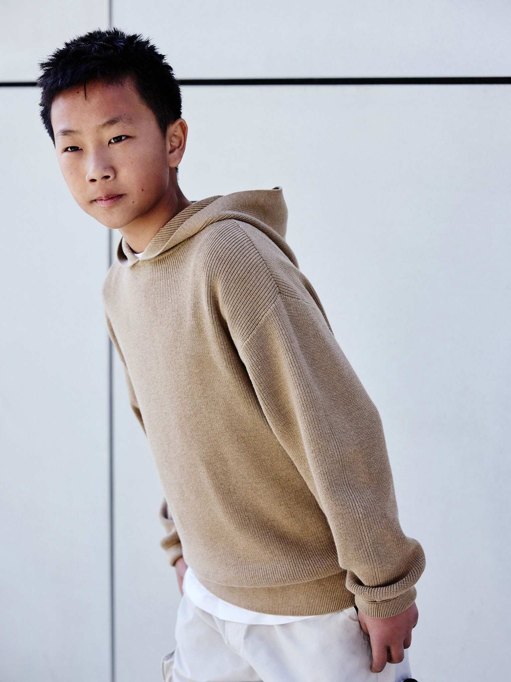 Толстовка с капюшоном для мальчика Next K84-114, Бежевый