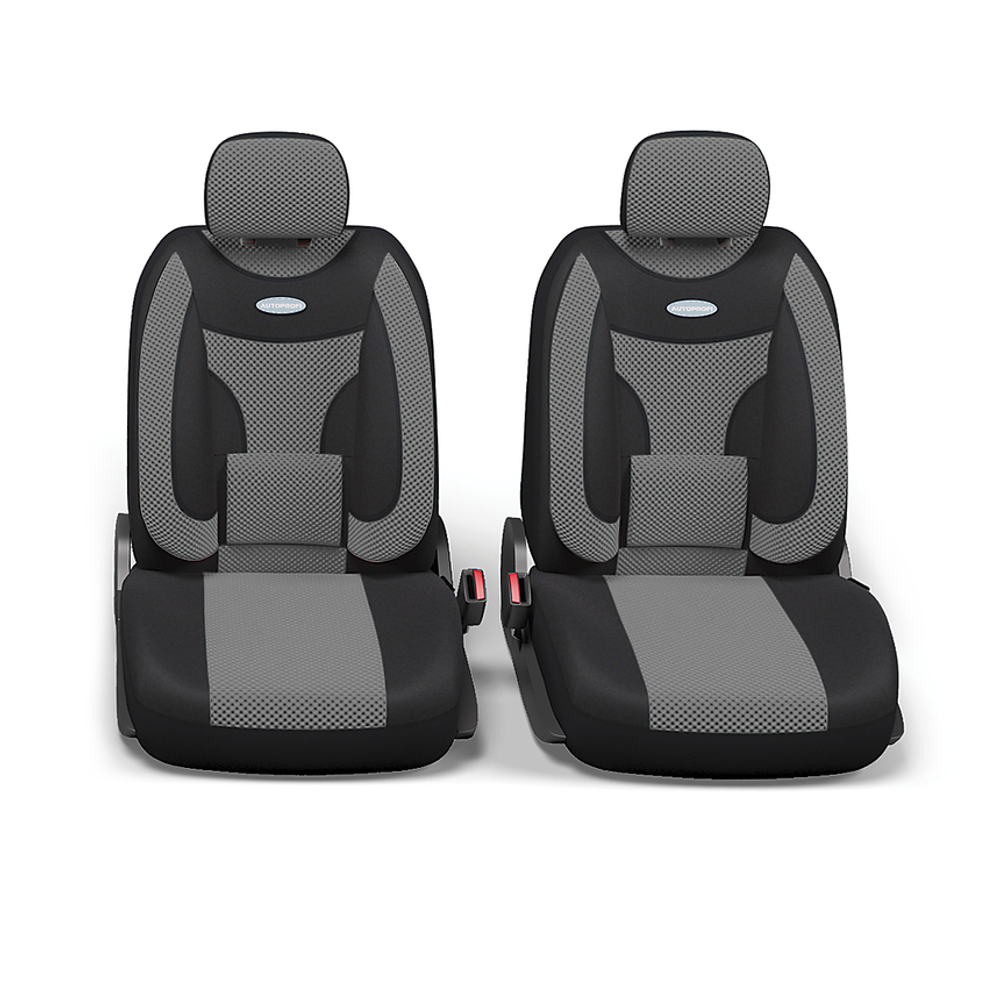 Авточехлы AUTOPROFI EXTRA COMFORT ECO-1105 BK/D.GY темно серый/светло серый размер М
