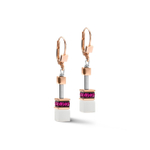 Серьги White&Pink Rose Gold Coeur de Lion