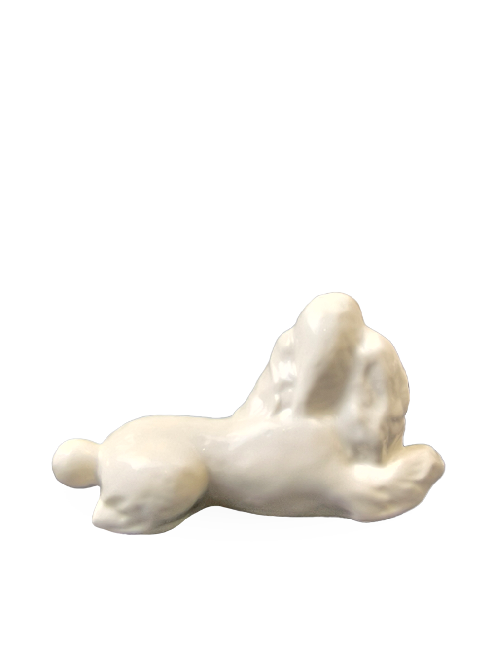 Фарфоровая статуэтка "Белый пудель" ЛФЗ