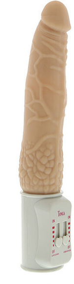 Фрикционный вибрирующий фаллос Long John Vibrator (5 скоростей , 26,5 см, телесный) (Цвет: телесный)
