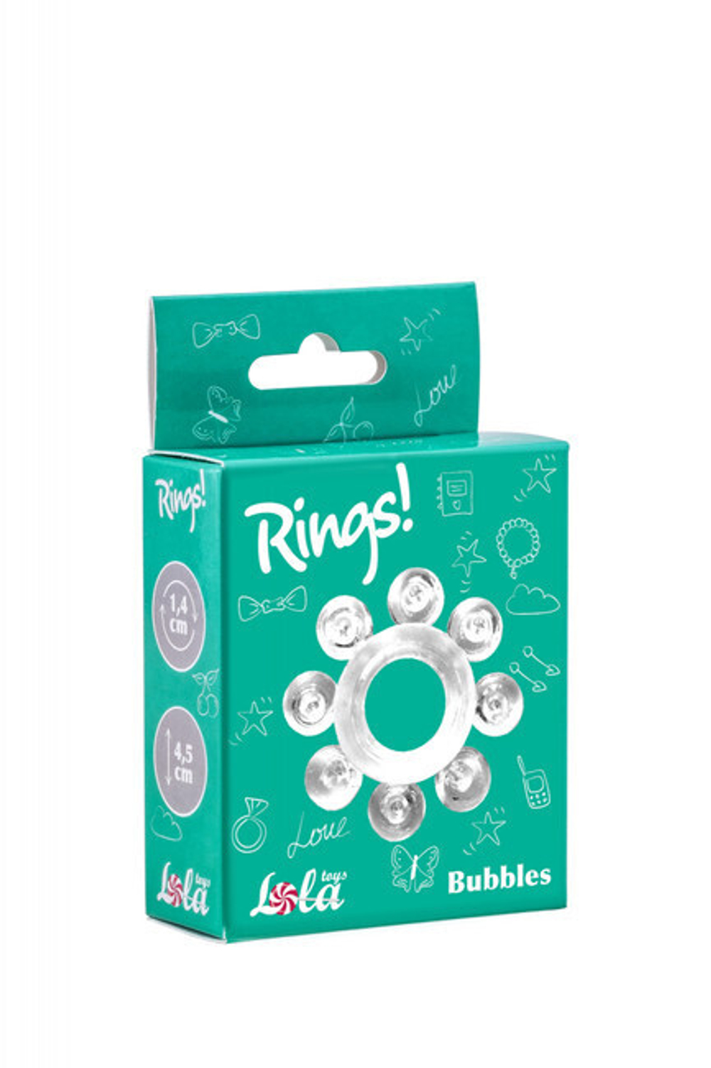 Эрекционное кольцо Rings Bubbles white (Цвет: прозрачный)