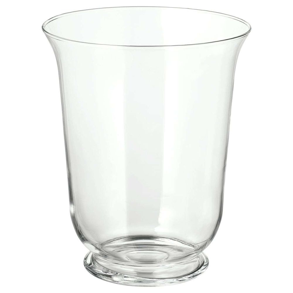 IKEA POMP  (ИКЕА ПОМП)  -  Ваза/фонарь, прозрачное стекло, 28 см