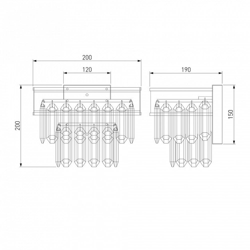 Накладной светильник Bogate's Pelle 329/2 Strotskis