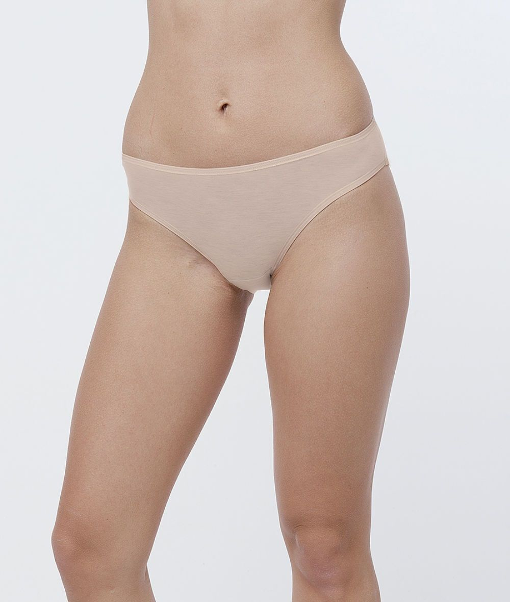 Базовые хлопковые трусики-слипы средней посадки (Размер: 48) (Цвет: белый)