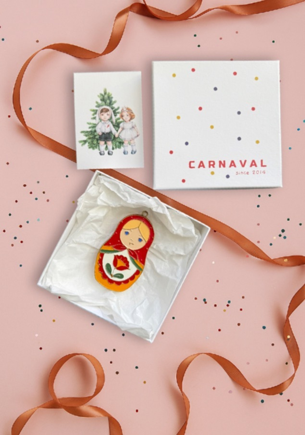 Елочная новогодняя игрушка Матрешка