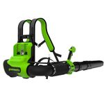 Ранцевая воздуходувка аккумуляторная Greenworks Арт. 2408107UGB, 40V, бесщеточный, АКБ 5Ач и быстрое ЗУ