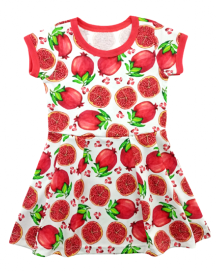 Платье 204/2 гранат на белом