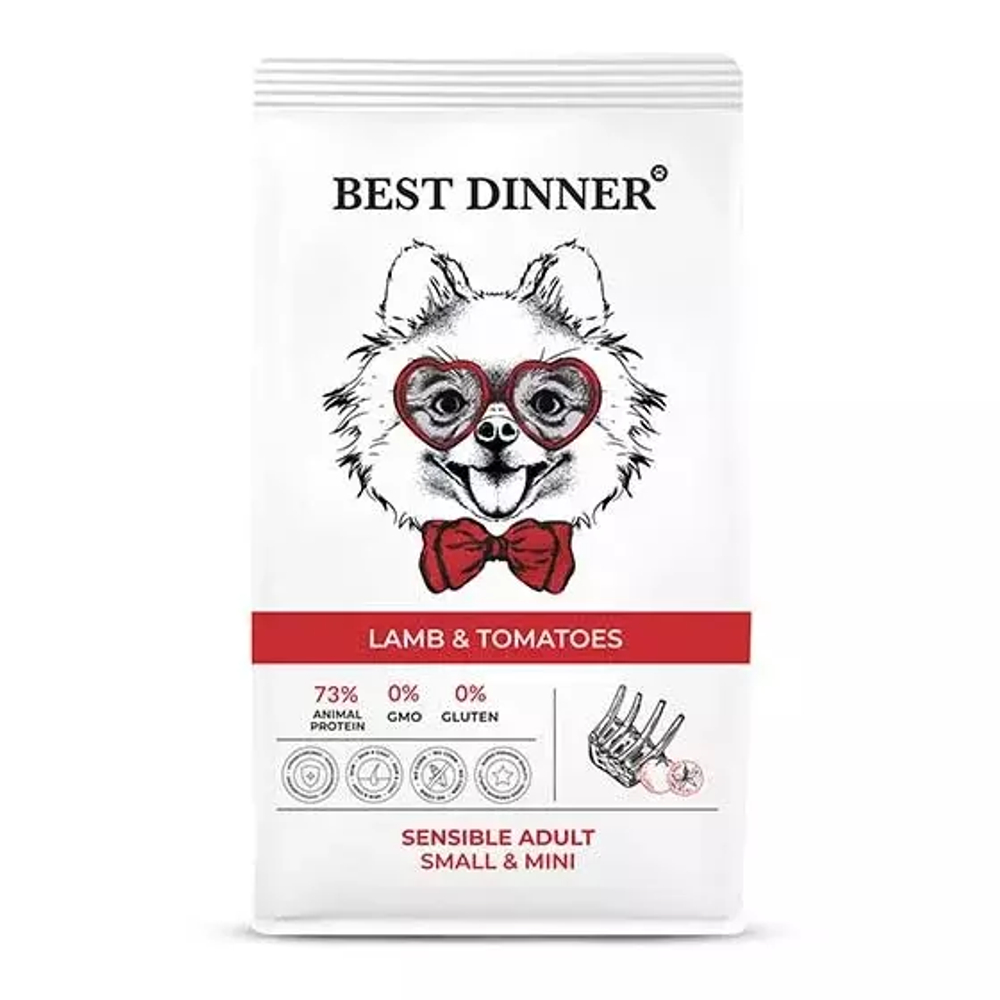 Best Dinner Adult Sensible собаки мини ягненок/томат 3 кг