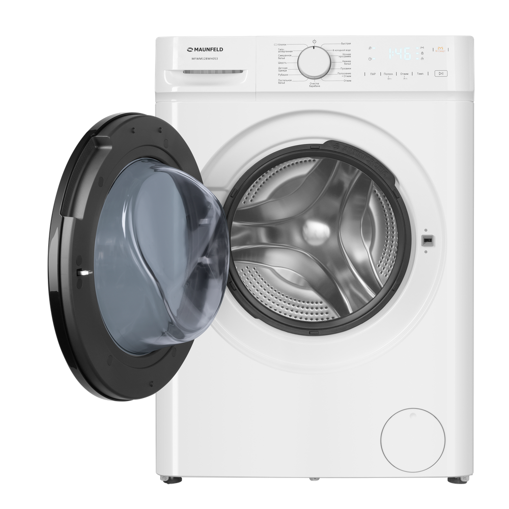 Стиральная машина c инвертором и паром  MAUNFELD MFWM128WH053