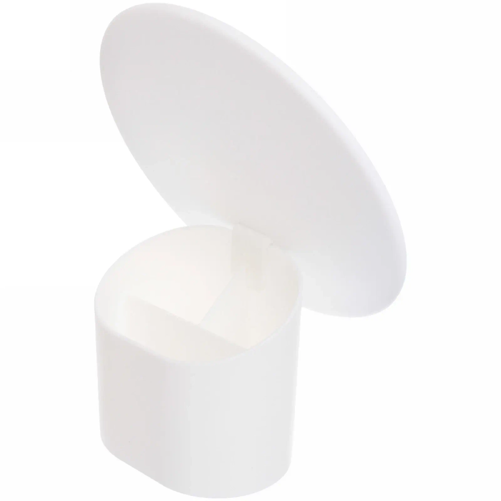 Зеркало настольное с органайзером для косметики «Beauty - Look», цвет белый, зеленый, персиковый и голубой, d-16.5см, 19см