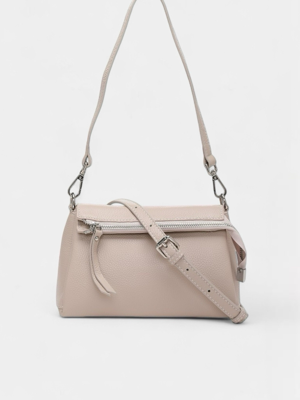 Сумка бежевая из натуральной кожи