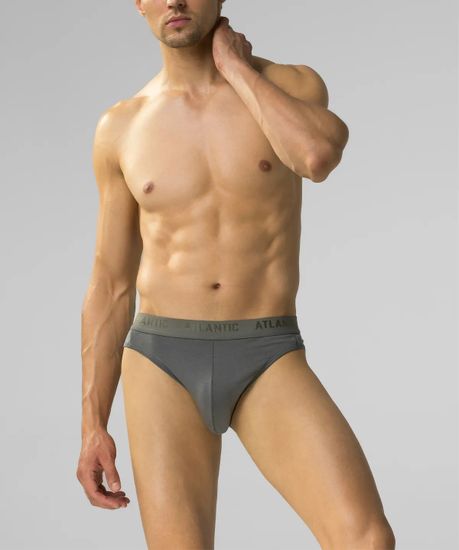 Мужские трусы слипы спорт Atlantic MP-1583, Pima cotton, серый