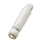 Бежевый вакуумный клиторальный стимулятор 12,6см Zalo Lia Suction Massager Floral White