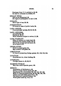 Public Land Laws and Legal Decisions. Relating to Public Lands and Private Land Grants | J. Dunn