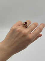 Кольцо с красным кристаллом