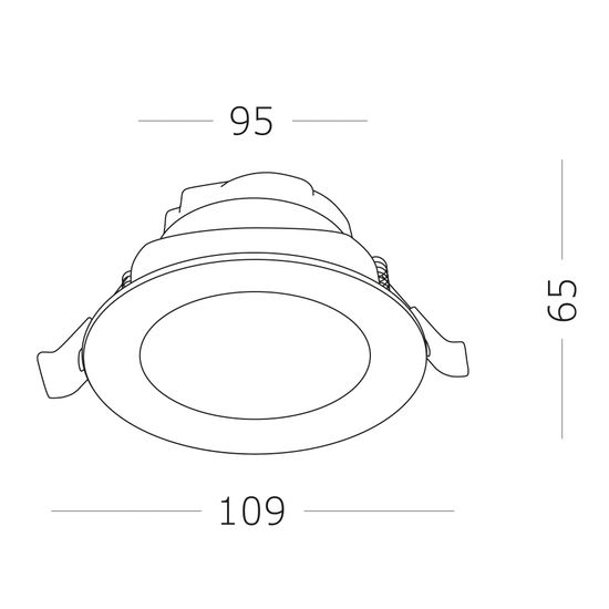 ST211.548.10.36 Св-к встр. Белый LED 1*10W 4000K 750Lm Ra80 36° IP20 D109xH65 220-240V Встраиваемые светильники