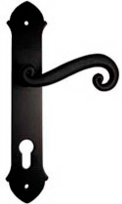 Ручка дверная на планке черная,85 мм (1/20) Mt 0108