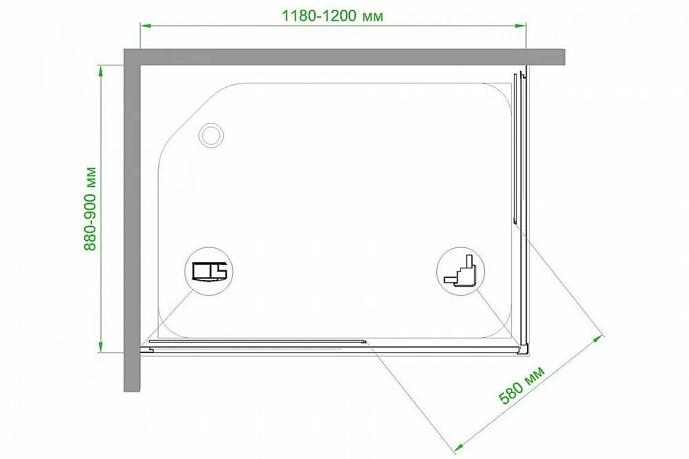 Душевой уголок Royal Bath RB9120HPD-C 120х90 матовый
