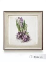 Картина на натуральном холсте "Весенний прованс" 25*25 см