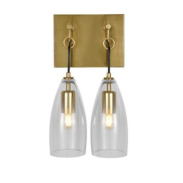 Бра 2*E27 V000546 11064/2W Clear бронза/прозрачный Goccia Indigo