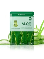 FARMSTAY - МАСКА ТКАНЕВАЯ ДЛЯ ЛИЦА С ЭКСТРАКТОМ АЛОЭ VISIBLE DIFFERENCE MASK SHEET ALOE, 23 ML